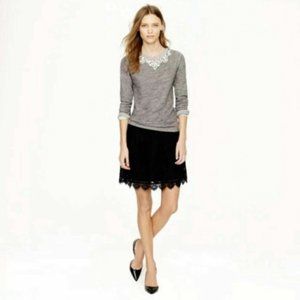 J. Crew Skirt 4 Navy Blue Lace Style 02825